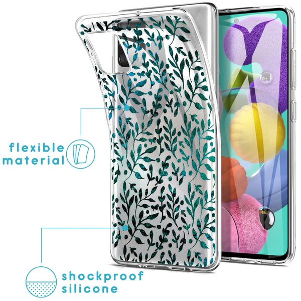 imoshion Coque Design Samsung Galaxy A51 - Feuilles - Vert