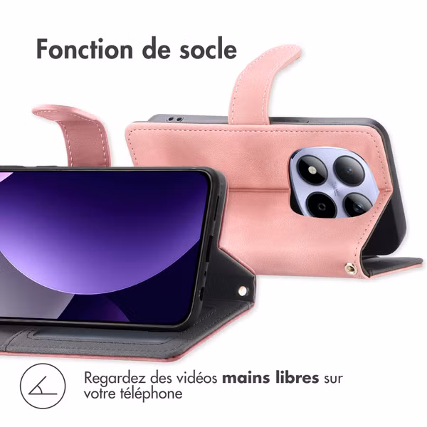 imoshion Etui de télephone portefeuille avec cordon Xiaomi Redmi Note 15 Pro (4G) - Rose