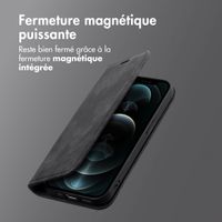 imoshion Étui de téléphone portefeuille Slim Apple iPhone 12 (Pro) - Noir