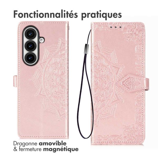 imoshion Etui de télephone Mandala Samsung Galaxy Fold 7 - Rose Doré