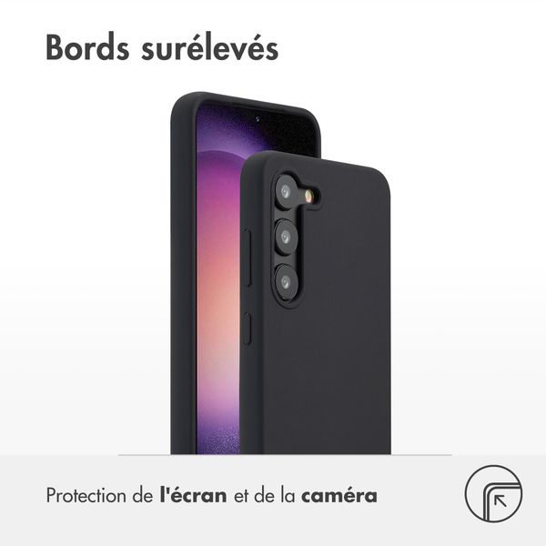 Accezz Coque Liquid Silicone Samsung Galaxy S23 - Noir
