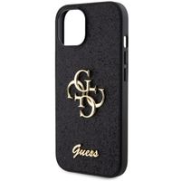 Guess Coque 4G Metal Logo Glitter Apple iPhone 15 - Noir