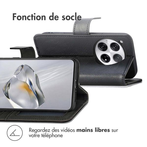 imoshion Étui de télephone portefeuille de luxe OnePlus 12 - Noir