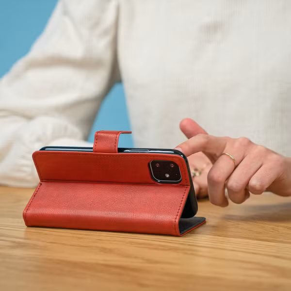 imoshion Étui de télephone portefeuille de luxe Apple iPhone 8 Plus / 7 Plus - Rouge