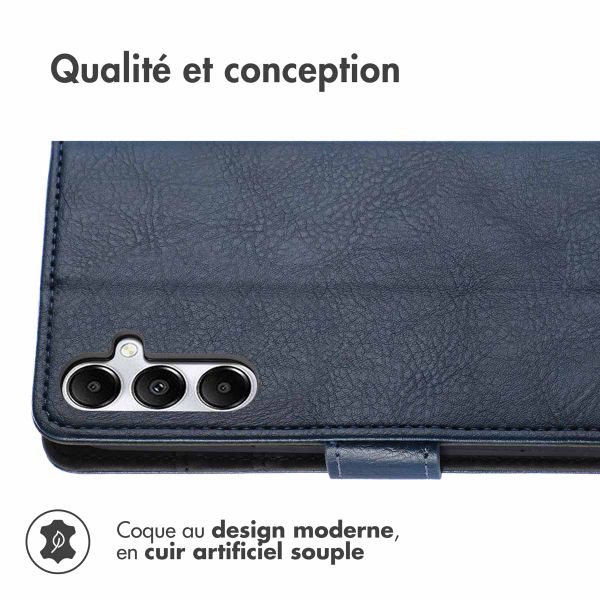 imoshion Étui de téléphone portefeuille Luxe Samsung Galaxy A16 5G - Bleu foncé