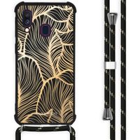 imoshion Coque Design avec cordon Samsung Galaxy A40 - Golden Leaves