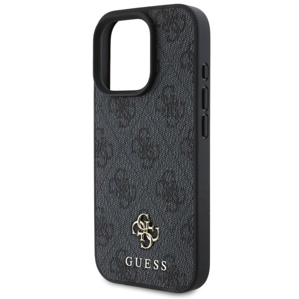 Guess Coque 4G Metal Logo MagSafe iPhone 16 Pro - Noir