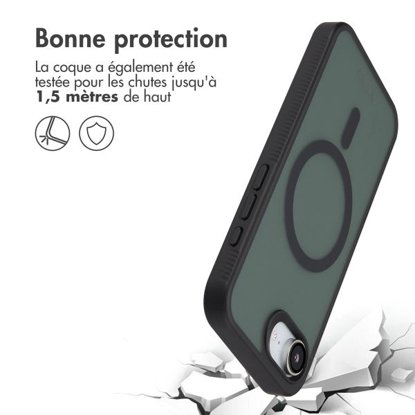 Accezz Coque Givrée Robuste avec MagSafe Apple iPhone 16e - Noir