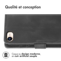 imoshion Etui de télephone portefeuille avec cordon Apple iPhone SE (2022 / 2020) / 8 / 7 - Noir