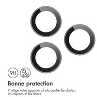 imoshion Lot de 2 protections d'objectif de caméra Apple iPhone 16 Pro / 16 Pro Max - Natural / Titanium