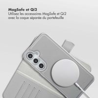Selencia Étui portefeuille amovible Olyn avec MagSafe Samsung Galaxy S24 FE - Gris