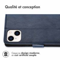 imoshion Étui de télephone portefeuille Apple iPhone 15 - Bleu foncé