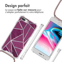 imoshion Coque Design avec cordon Apple iPhone 8 Plus / 7 Plus - Bordeaux Graphic