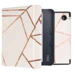 imoshion ﻿Design Slim Hard Sleepcover avec support Kobo Libra 2 / Tolino Vision 6 - White Graphic