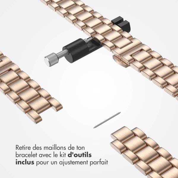 Selencia Bracelet à maillons fin en acier Apple Watch Series 1 á 9 / SE (38/40/41 mm) | Series 10 (42 mm) - Or rose