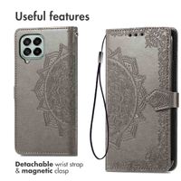 imoshion Etui de téléphone portefeuille Mandala Samsung Galaxy M53 - Gris