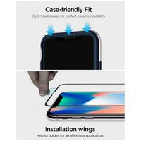 Spigen Protection d'écran en verre trempé GLAStR iPhone 11 / Xr - Noir