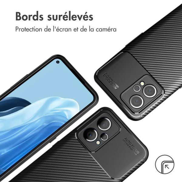 imoshion Coque silicone Carbon Realme 9 Pro Plus - Noir