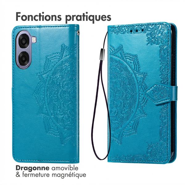 imoshion Etui de télephone Mandala Oppo A6x (4G/5G) - Turquoise