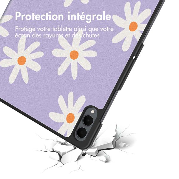 imoshion Coque tablette Design Trifold Samsung Galaxy Tab S11 Ultra - Flowers Distance