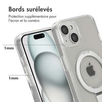 Accezz Coque Ring Stand avec MagSafe Apple iPhone 15 - Transparent