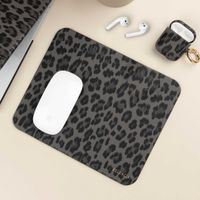 Selencia Sabi Tapis de Souris en Similicuir imprimé panthère - 20 x 24 cm - Midnight Black