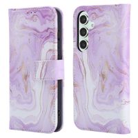 imoshion Étui de télephone portefeuille Design Samsung Galaxy S25 - Purple Marble