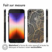 imoshion Coque Design Apple iPhone SE (2022 / 2020) / 8 / 7 - Golden Leaves Transparent