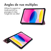 imoshion Coque tablette Design Trifold Apple iPad 11 (2025) 11 pouces A16 / iPad 10 (2022) 10.9 pouces - Bloom Love Blush