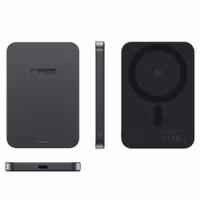Empower by PanzerGlass Empower Bank Powerbank 5 000 mAh - Powerbank sans fil - MagSafe et Qi2 - Space Black