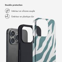 Selencia Coque arrière Vivid Apple iPhone 13 Pro - Colorful Zebra Pine Blue