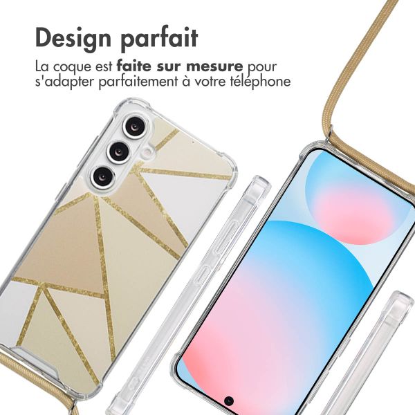 imoshion Coque Design avec cordon Samsung Galaxy S24 FE - Beige Graphic
