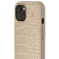 iDeal of Sweden Coque Vegan Leather iPhone 15 / 14 / 13 - Warm Beige Croco