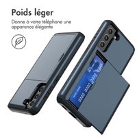 imoshion Coque arrière avec porte-cartes Samsung Galaxy S21 FE - Bleu foncé