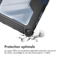 Accezz Coque tablette Rugged Trifold Samsung Galaxy Tab A9 Plus - Bleu foncé