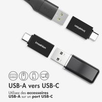 imoshion 2x Adaptateur USB-C (mâle) vers USB-A 3.1 (femelle) - OTG - Noir