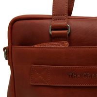 The Chesterfield Brand Sac ordinateur 15-15.6 pouces Manhattan - Cuir véritable - Cognac