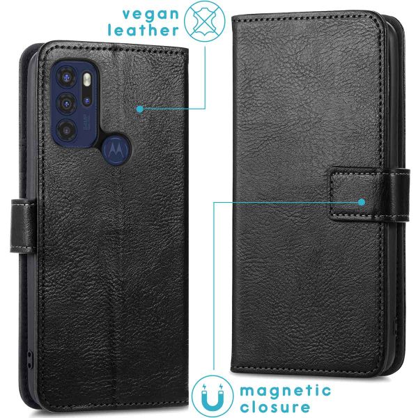 imoshion Étui de téléphone portefeuille Luxe Motorola Moto G60s - Noir