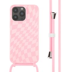 imoshion Coque design en silicone avec cordon Apple iPhone 14 Pro Max - Retro Pink