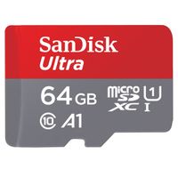 SanDisk microSD Ultra - 64GB - inclus SD Adapter - Full HD