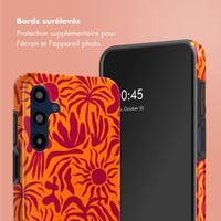 Selencia Coque arrière Vivid Tough Samsung Galaxy A16 - Tropical Vibes Apricot