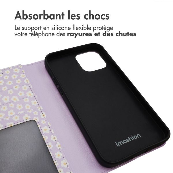 imoshion Étui de télephone portefeuille Design Apple iPhone 12 (Pro) - White Daisy