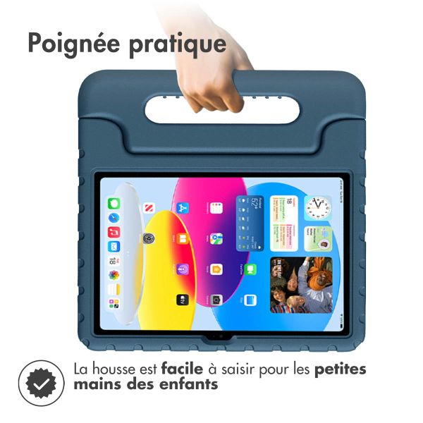 imoshion Coque kidsproof avec poignée iPad 11 (2025) 11 pouces / iPad 10 (2022) 10.9 pouces - Bleu foncé