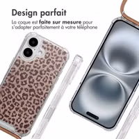 imoshion Coque Design avec cordon Apple iPhone 16 - Leopard Mood