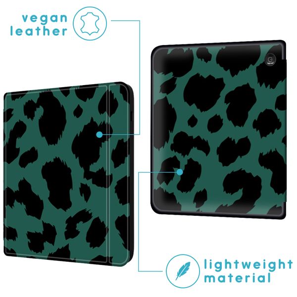 imoshion Design Slim Hard Sleepcover avec support Kobo Sage / Tolino Epos 3 - Green Panther