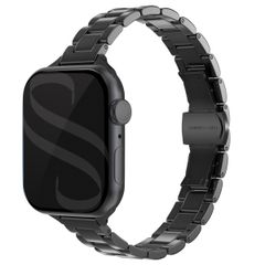 Selencia Bracelet à maillons fin en acier Apple Watch Series 1 á 9 / SE (38/40/41 mm) | Series 10 (42 mm) - Noir