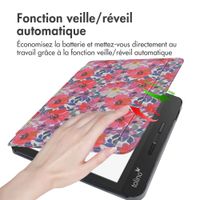 imoshion Design Slim Hard Sleepcover avec support Tolino Vision 5 - Flower Watercolor