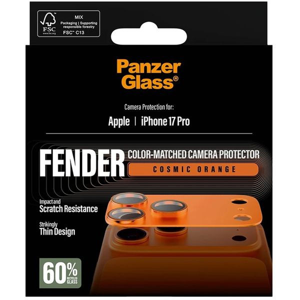 PanzerGlass Fender Protection Caméra iPhone 17 Pro - Cosmic Orange