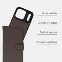 imoshion Étui portefeuille luxe 2-en-1 amovible Apple iPhone 17 Pro - Marron