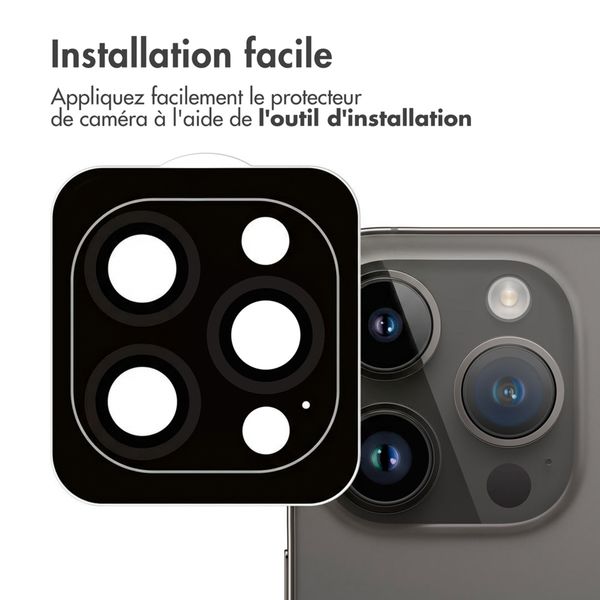 imoshion ﻿Lot de 2 protections d'objectif de caméra Apple iPhone 14 Pro / 14 Pro Max - Gris